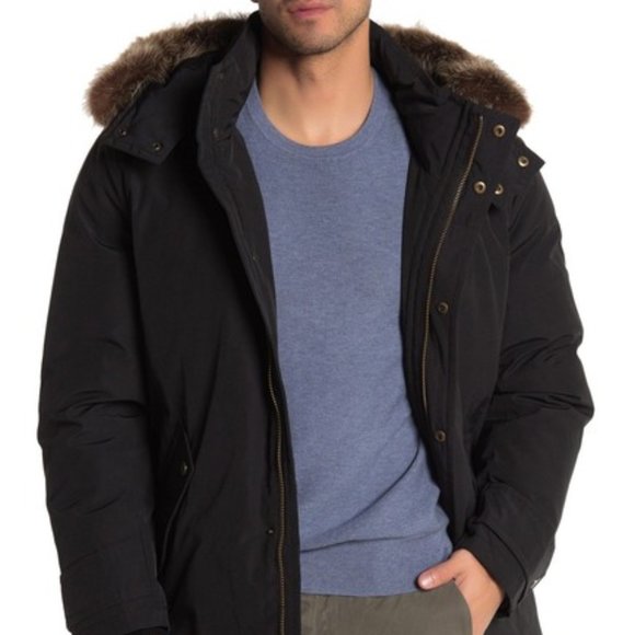 PENDLETON Bryce Raccoon Fur Trim Hooded Jacket